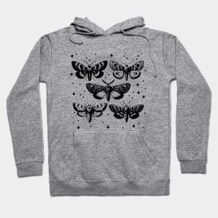 Moth, art, Sfingide Acherontia atropos, with flowers, witch, Halloween, magic, witchcraft, Wiccaoth, Sfingide Acherontia atropos, with flowers, witch, Halloween, magic, witchcraft, Wicca Hoodie